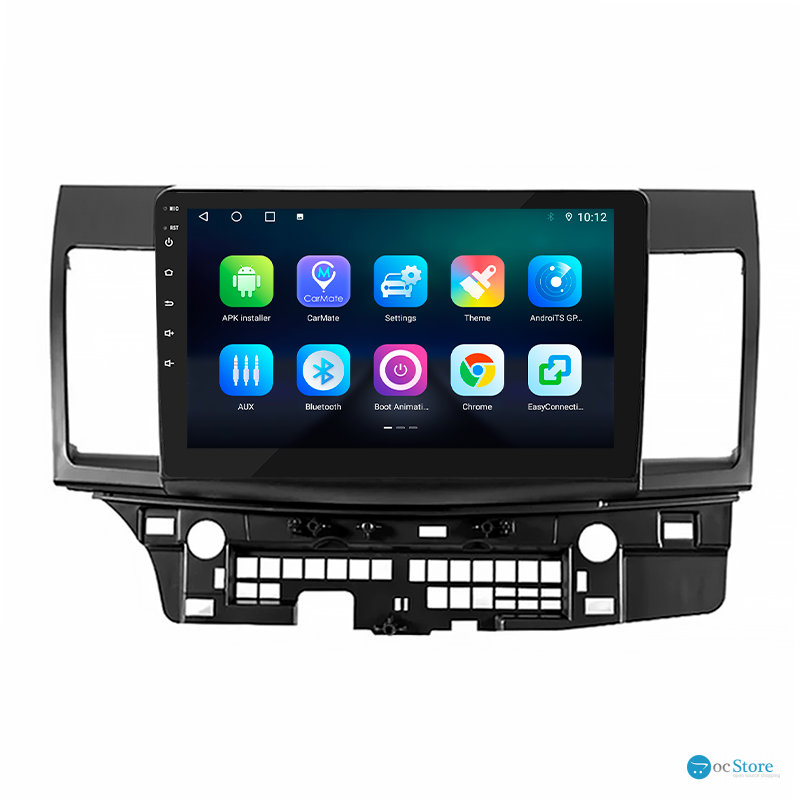 Штатная магнитола Lesko для Mitsubishi Lancer Evolution X 2007-2016 экран 10" 4/64Gb 4G Wi-Fi GPS Top