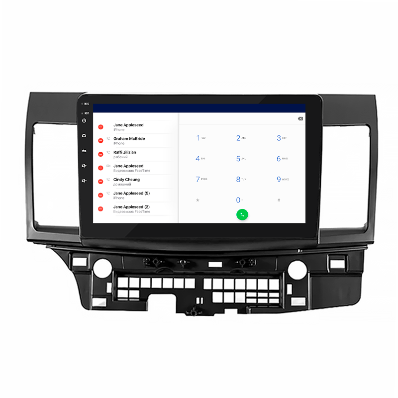 Штатная магнитола Lesko для Mitsubishi Lancer Evolution X 2007-2016 экран 10" 4/64Gb 4G Wi-Fi GPS Top