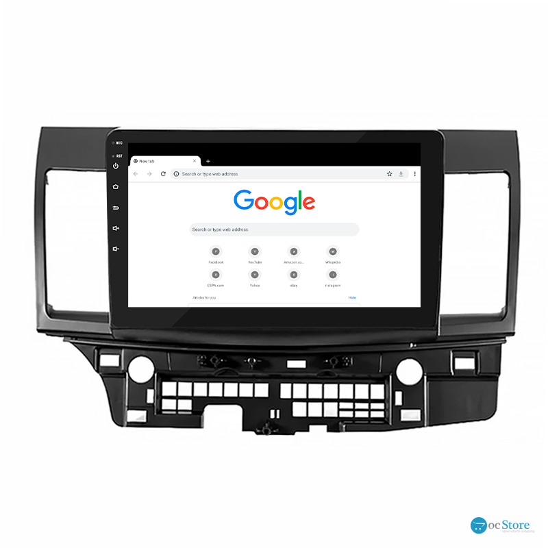 Штатная магнитола Lesko для Mitsubishi Lancer Evolution X 2007-2016 экран 10" 4/64Gb 4G Wi-Fi GPS Top