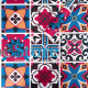 Самоклеюча плівка на паперовій основі 0,45х10м х 0,07мм Вінтажна бордова мозаїка SW-00000789