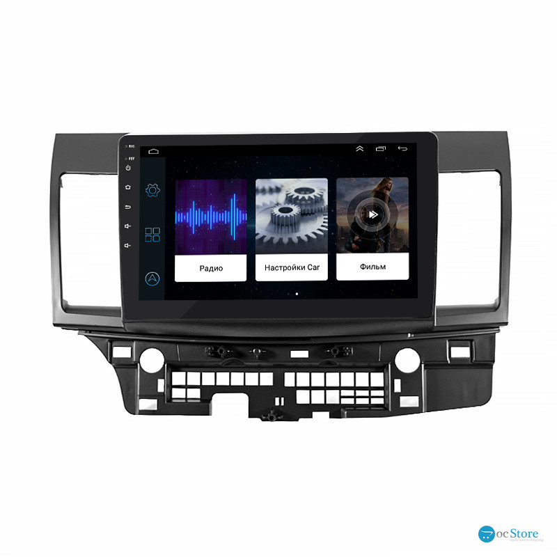 Штатная магнитола Lesko для Mitsubishi Lancer X Рестайлинг 2011-2015 экран 10" 1/16Gb Wi-Fi GPS Base