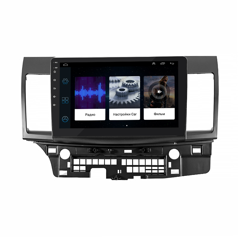Штатная магнитола Lesko для Mitsubishi Lancer X Рестайлинг 2011-2015 экран 10" 1/16Gb Wi-Fi GPS Base