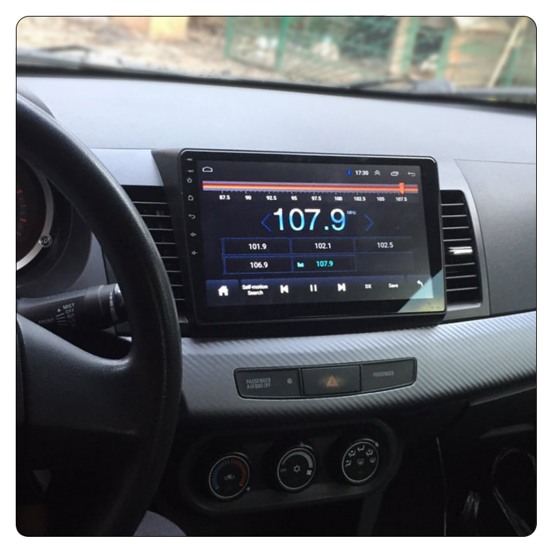 Штатная магнитола Lesko для Mitsubishi Lancer X Рестайлинг 2011-2015 экран 10" 1/16Gb Wi-Fi GPS Base