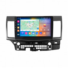 Штатная магнитола Lesko для Mitsubishi Lancer X Рестайлинг 2011-2015 экран 10" 4/64Gb CarPlay 4G Wi-Fi GPS Prime