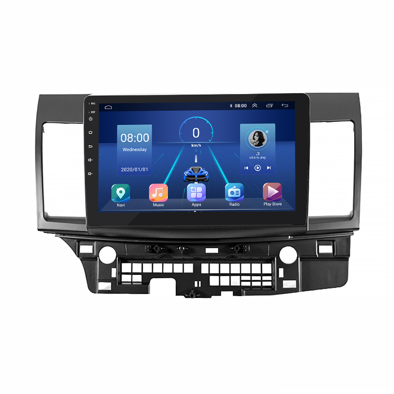 Штатная магнитола Lesko для Mitsubishi Lancer X Рестайлинг 2011-2015 экран 10" 2/32Gb 4G Wi-Fi GPS Top