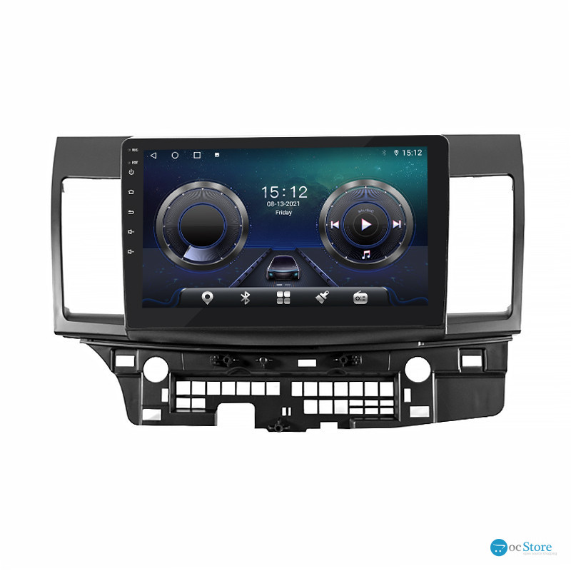 Штатная магнитола Lesko для Mitsubishi Lancer X Рестайлинг 2011-2015 экран 10" 4/64Gb 4G Wi-Fi GPS Top
