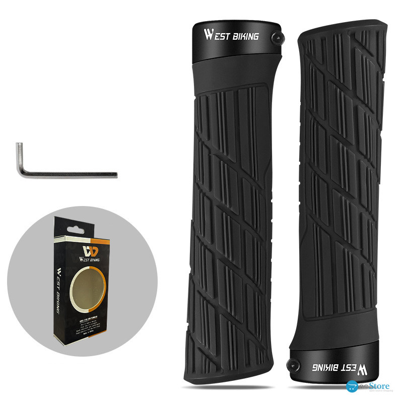 Грипсы велосипедные West Biking YP0804063 с двумя замками ручки на руль Black
