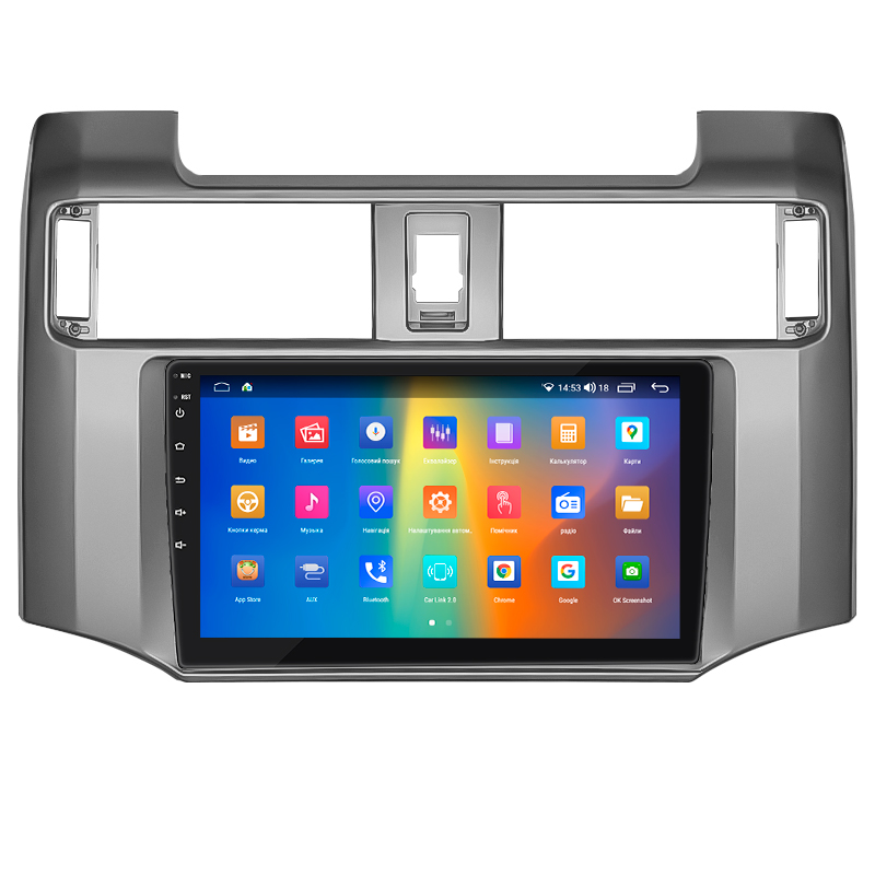 Штатная магнитола Lesko для Toyota 4Runner V 2009-2013 экран 9" 2/32Gb CarPlay 4G Wi-Fi GPS Prime