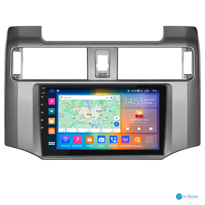 Штатная магнитола Lesko для Toyota 4Runner V 2009-2013 экран 9" 4/64Gb CarPlay 4G Wi-Fi GPS Prime