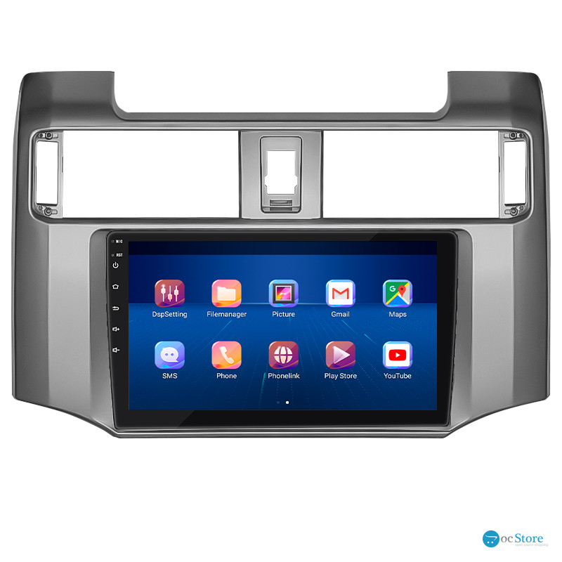 Штатная магнитола Lesko для Toyota 4Runner V 2009-2013 экран 9" 2/32Gb 4G Wi-Fi GPS Top