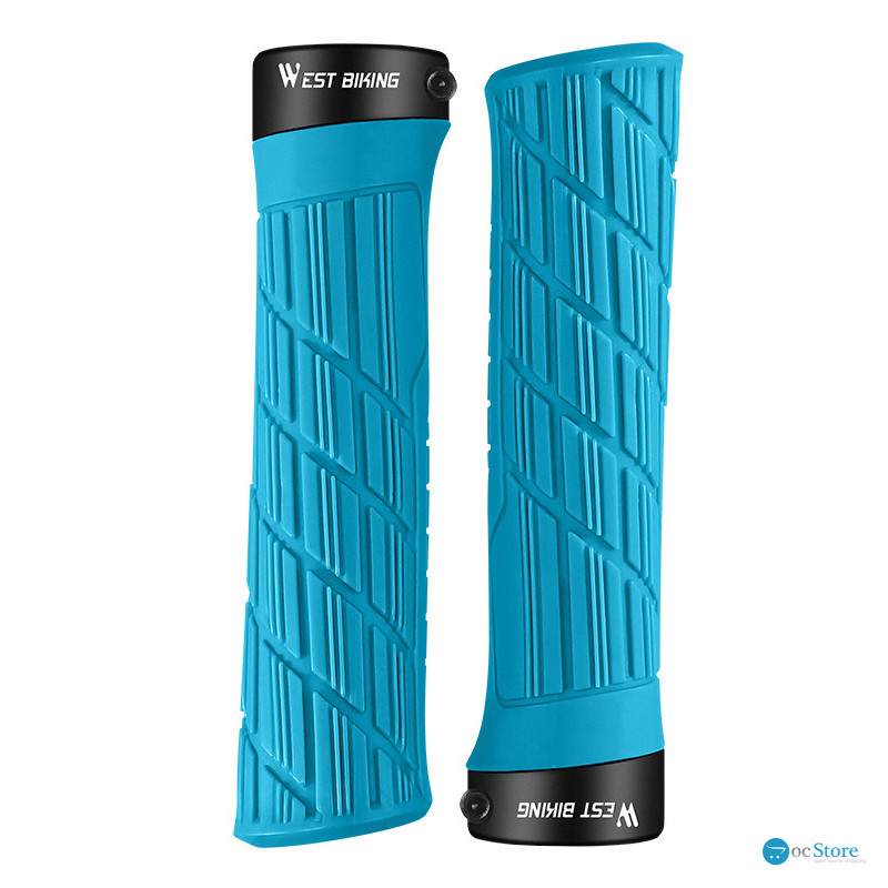 Грипсы велосипедные West Biking YP0804063 с двумя замками ручки на руль Blue