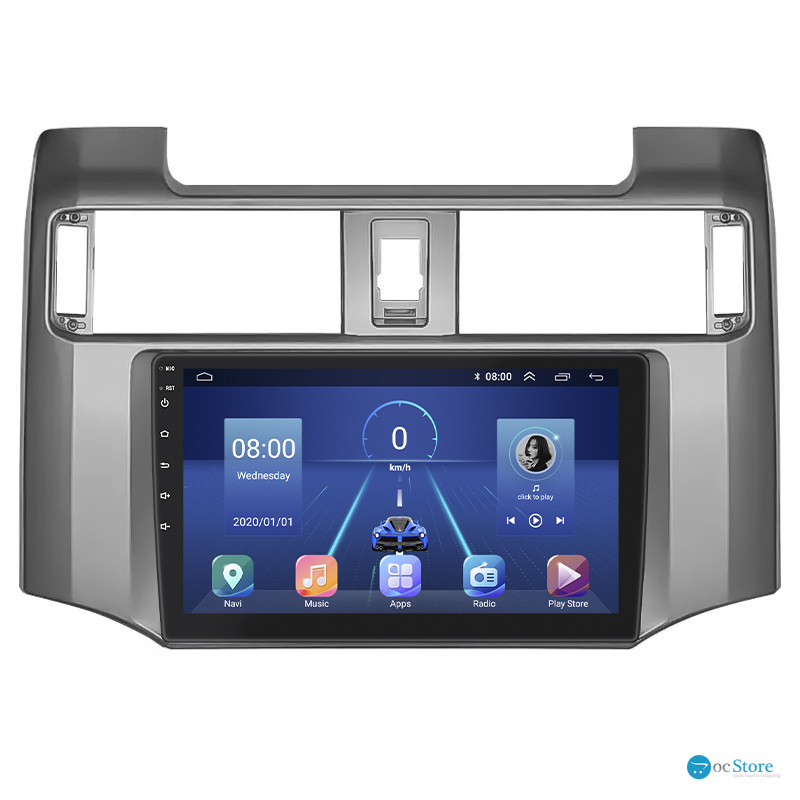 Штатная магнитола Lesko для Toyota 4Runner V 2009-2013 экран 9" 6/128Gb 4G Wi-Fi GPS Top