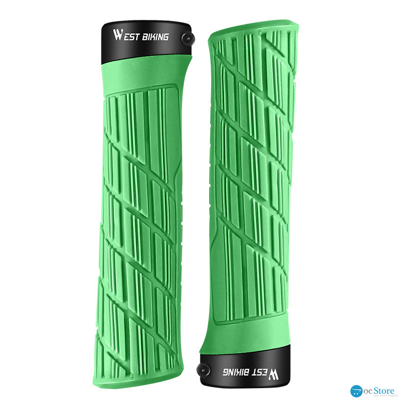 Грипсы велосипедные West Biking YP0804063 с двумя замками ручки на руль Green