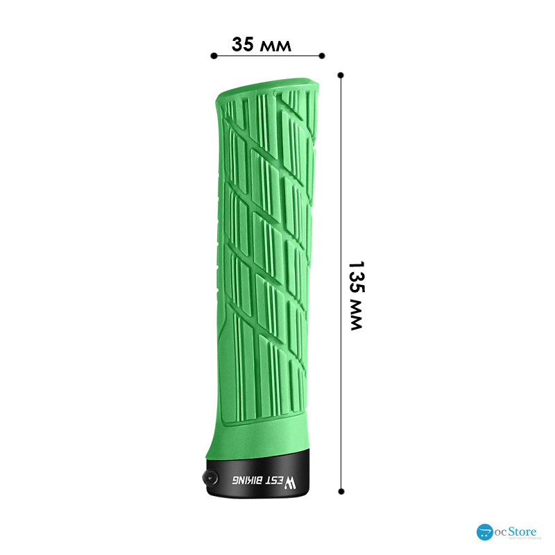 Грипсы велосипедные West Biking YP0804063 с двумя замками ручки на руль Green