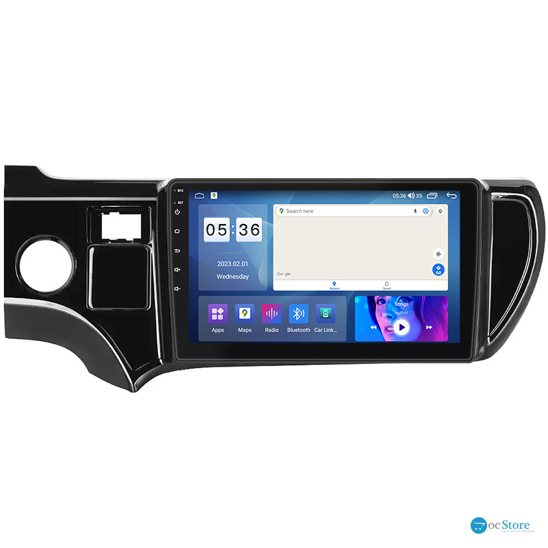 Штатная магнитола Lesko для Toyota Aqua I 2011-2014 экран 9" 2/32Gb CarPlay 4G Wi-Fi GPS Prime