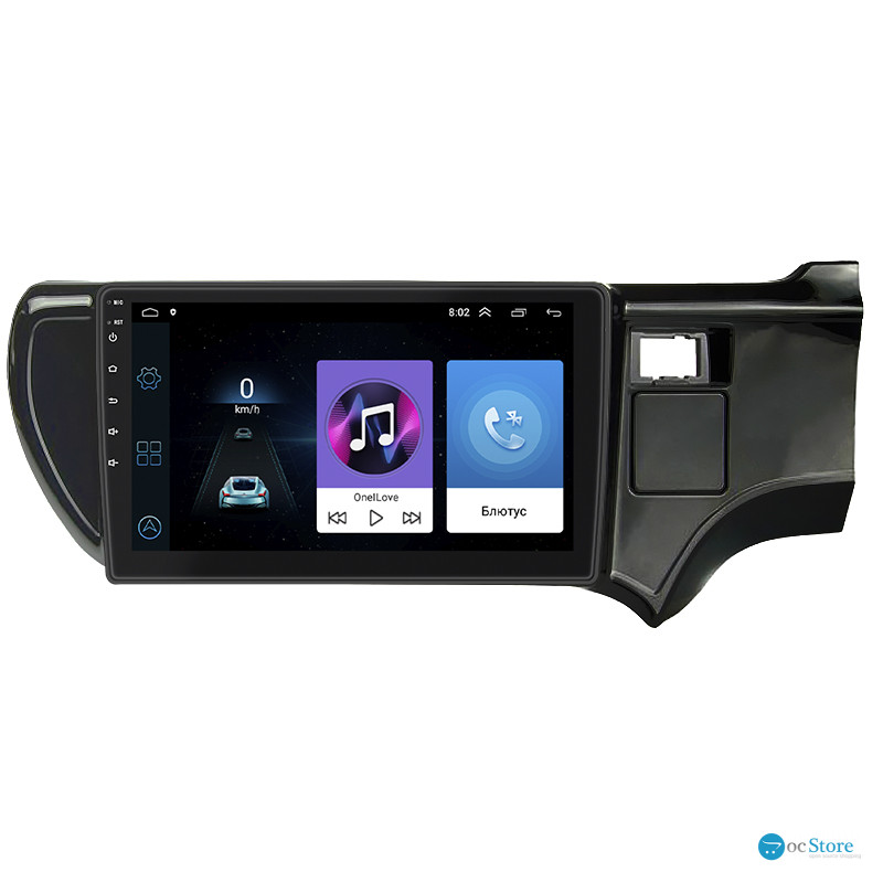 Штатная магнитола Lesko для Toyota Aqua I right wheel 2011-2021 экран 9" 1/16Gb Wi-Fi GPS Base
