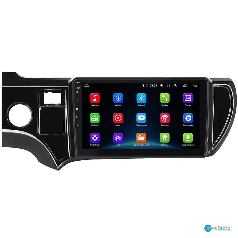 Штатная магнитола Lesko для Toyota Aqua I Рестайлинг 2 2017-2021 экран 9" 2/32Gb Wi-Fi GPS Base