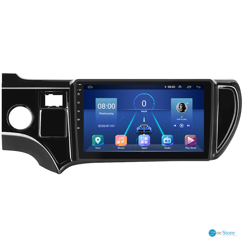 Штатная магнитола Lesko для Toyota Aqua I Рестайлинг 2 2017-2021 экран 9" 2/32Gb 4G Wi-Fi GPS Top