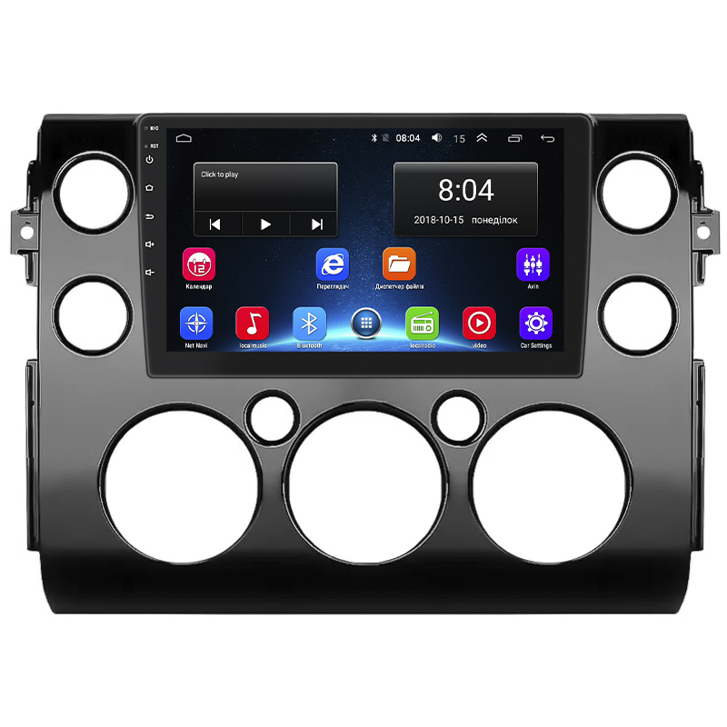 Штатная магнитола Lesko для Toyota FJ Cruiser  2006-н.в. экран 9" 2/32Gb Wi-Fi GPS Base