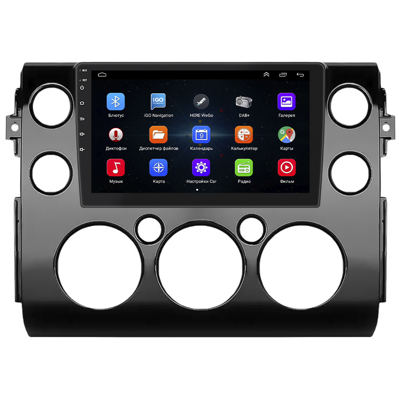 Штатная магнитола Lesko для Toyota FJ Cruiser  2006-н.в. экран 9" 2/32Gb Wi-Fi GPS Base