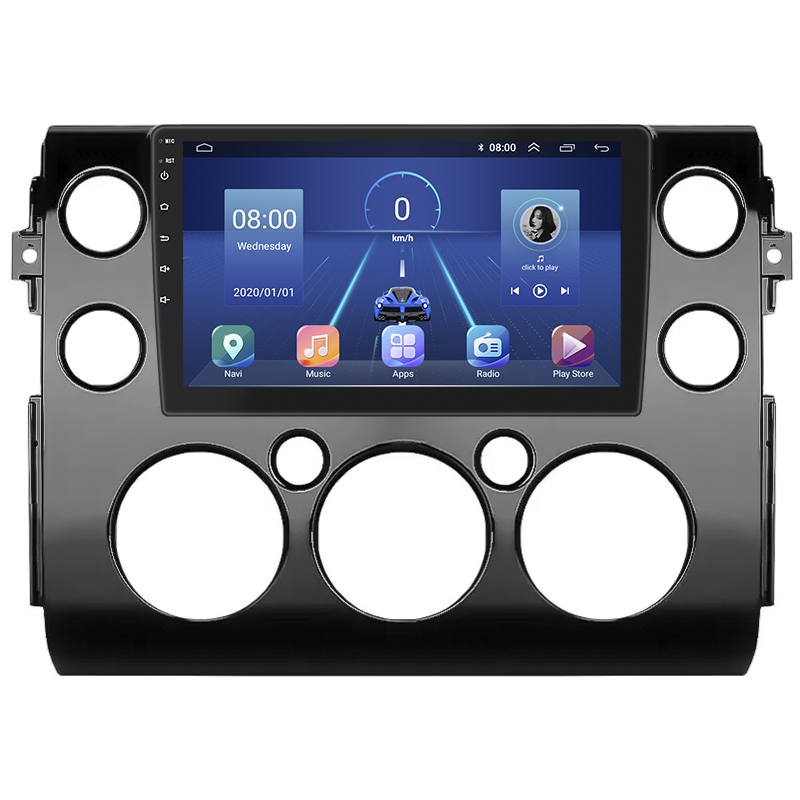 Штатная магнитола Lesko для Toyota FJ Cruiser  2006-н.в. экран 9" 2/32Gb 4G Wi-Fi GPS Top