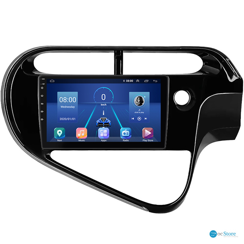 Штатная магнитола Lesko для Toyota Prius c I Рестайлинг 2015-н.в. экран 9" 4/64Gb 4G Wi-Fi GPS Top