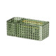 Настольная коробка-органайзер 3329 для салфеток прямоугольный пластковый 24*12*8.9 см Green