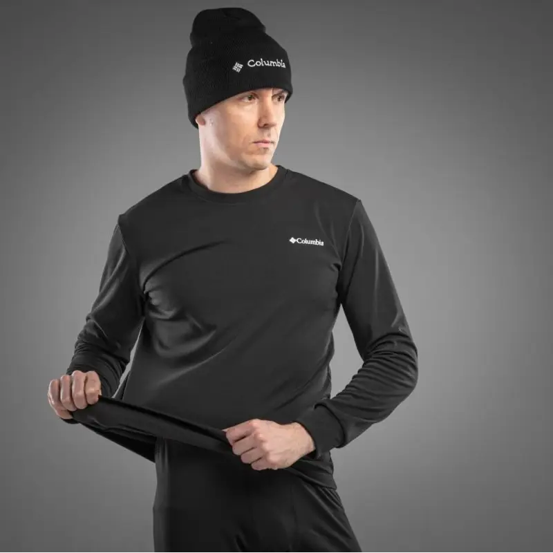Чоловіча термобілизна Columbia зимова з флісом у чорному кольорі  Горячие предложения 2 дня