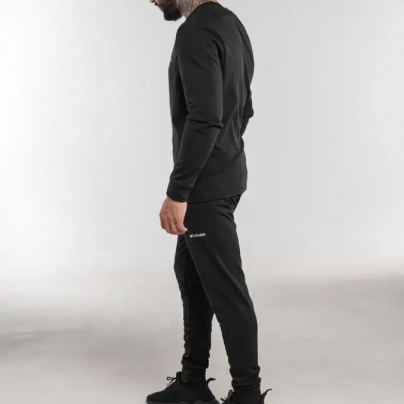 Чоловіча термобілизна Columbia зимова з флісом у чорному кольорі  Горячие предложения 2 дня