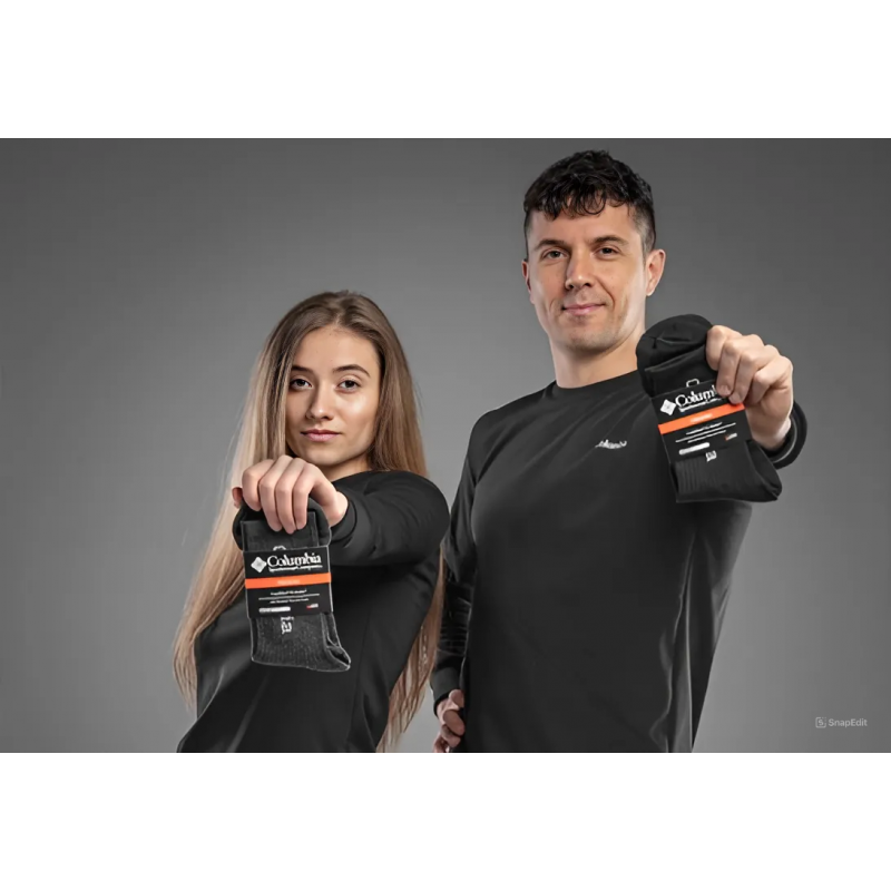 Чоловіча термобілизна Columbia зимова з флісом у чорному кольорі  Горячие предложения 2 дня