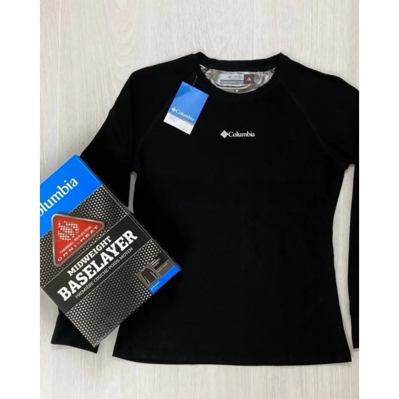 Жіноча зимова термобілизна Columbia OMNI-HEAT. Комплект термоодягу для спорту та холоду, чорний. Останній шанс – акція лише 2 дні.