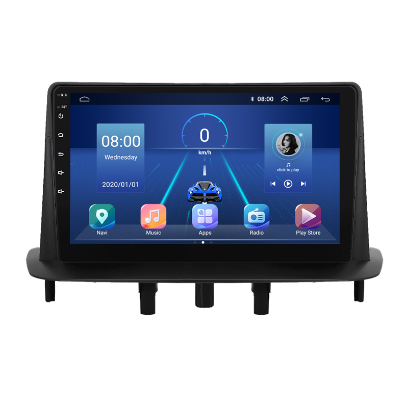 Штатная магнитола Lesko для Renault Megane III Рестайлинг 2012-2014 экран 9" 2/32Gb Wi-Fi GPS Base