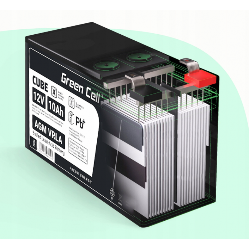 Акумулятор Green Cell AGM VRLA 12 V 120 Ah IP54 для фотоелектричних систем, яхт, човнів, сонячних панелей