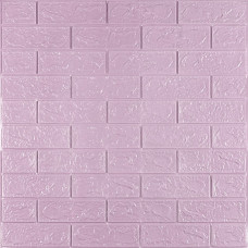 3D панель самоклеюча 700х770х3мм цегла Світло - фіолетова (015-3) SW-00000574