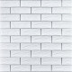Самоклеюча 3D панель 700х770х5мм Біла цегла смужка срібло (100-5) SW-00000753