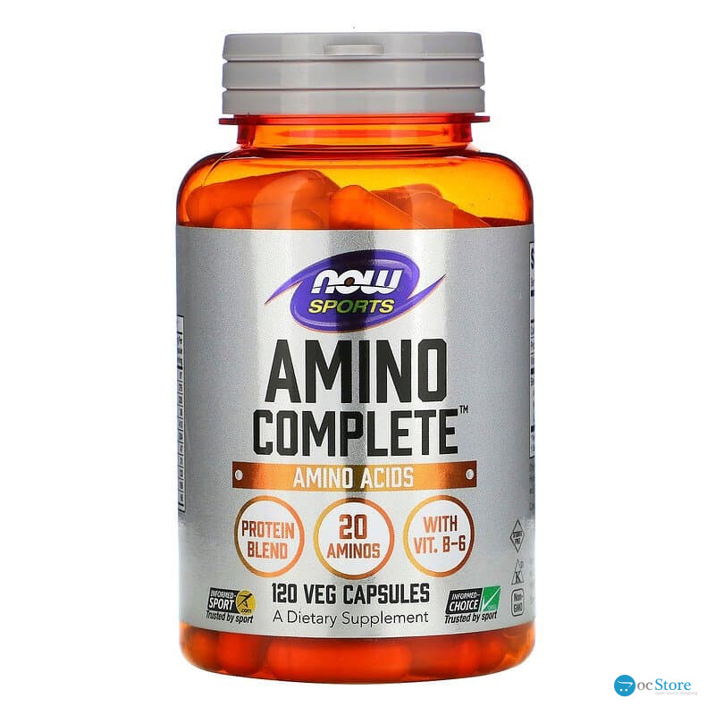Аміно комплекс, Amino Complete, Amino Acids, Now Foods, Sports, 120 вегетаріанських капсул