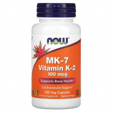 Вітамін К-2, MK-7 Vitamin K-2, Now Foods, 100 мкг, 120 капсул