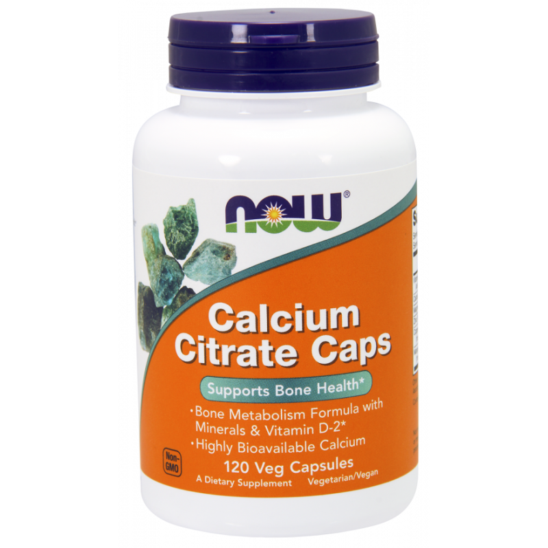Цитрат кальцію з мінералами, Calcium Citrate, Now Foods, 120 вегетаріанських капсул