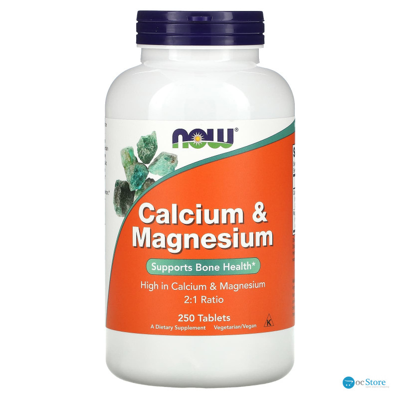 Кальцій і магній, Calcium & Magnesium, Now Foods, 250 таблеток