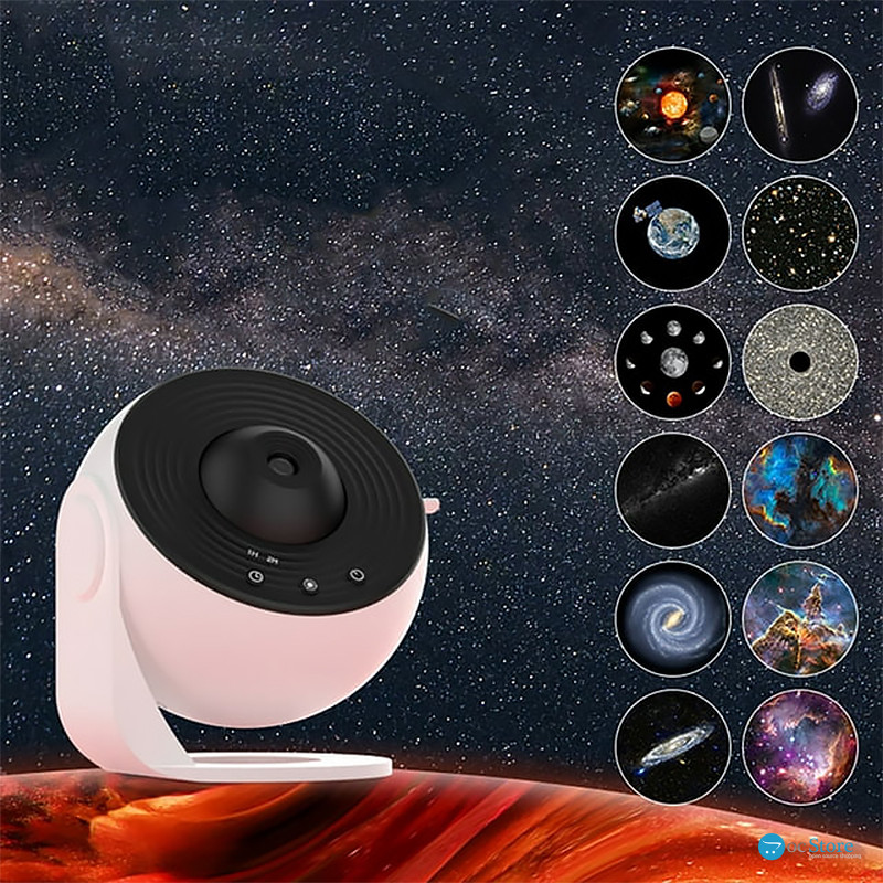 Проектор ночник BL-DQY02 Globe Galaxy Projector 13 в 1 звездное небо галактика Black + White