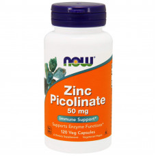 Піколінат цинку, Zinc Picolinate, Now Foods, 50 мг, 120 вегетаріанських капсул