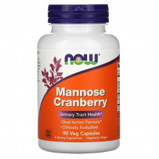 Манноза Журавлина, Mannose Cranberry, Now Foods, 90 вегетаріанських капсул