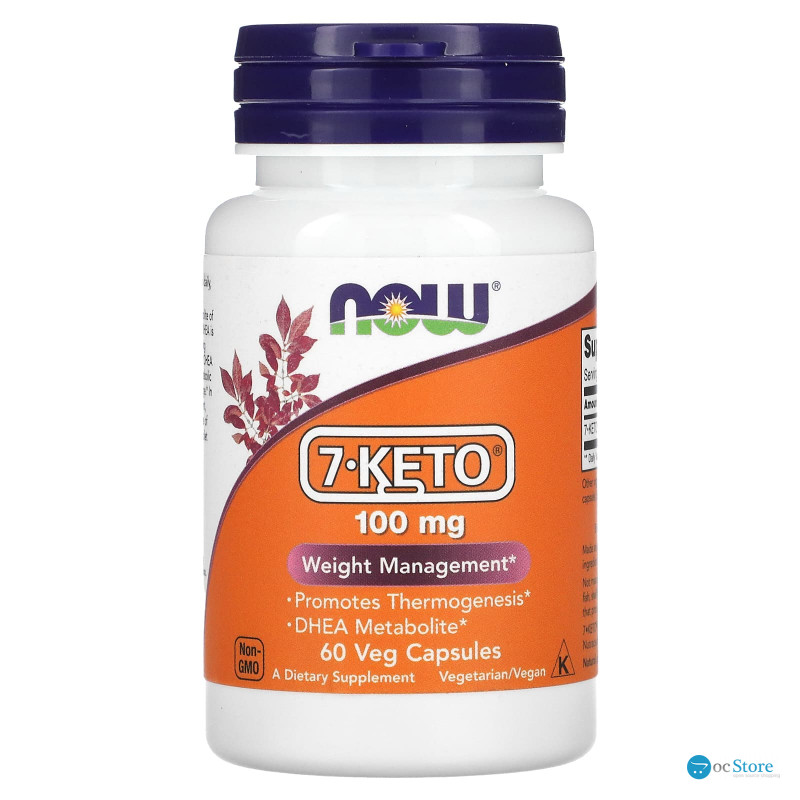 7 кето Дегідроепіандростерон, 7-Keto, NOW Foods, 100 мг, 60 вегетаріанських капсул