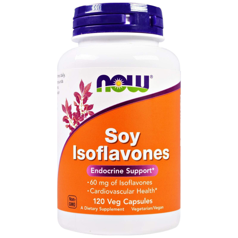 Соєві ізофлавони, Soy Isoflavones, Now Foods, 120 вегетаріанських капсул