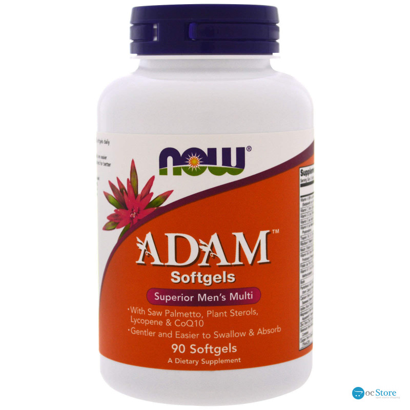 Мультивітаміни для чоловіків, Adam, Men's Multi, Now Foods, комплекс Адам, 90 гелевих капсул