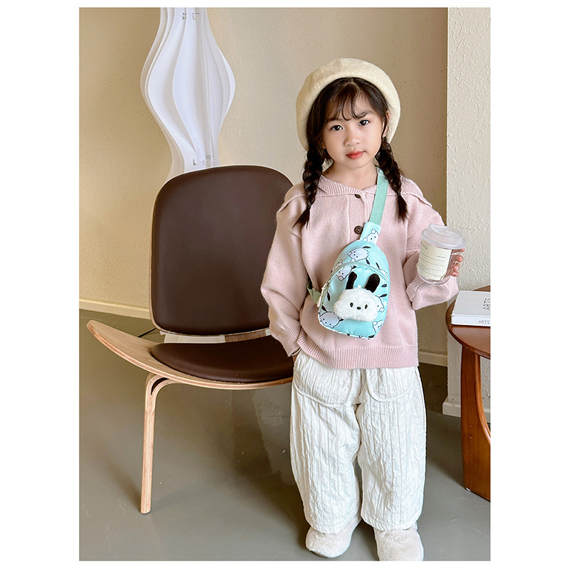 Детская сумка TD-34 Kuromi с аниме через плечо на одно отделение с ремешком Turquoise