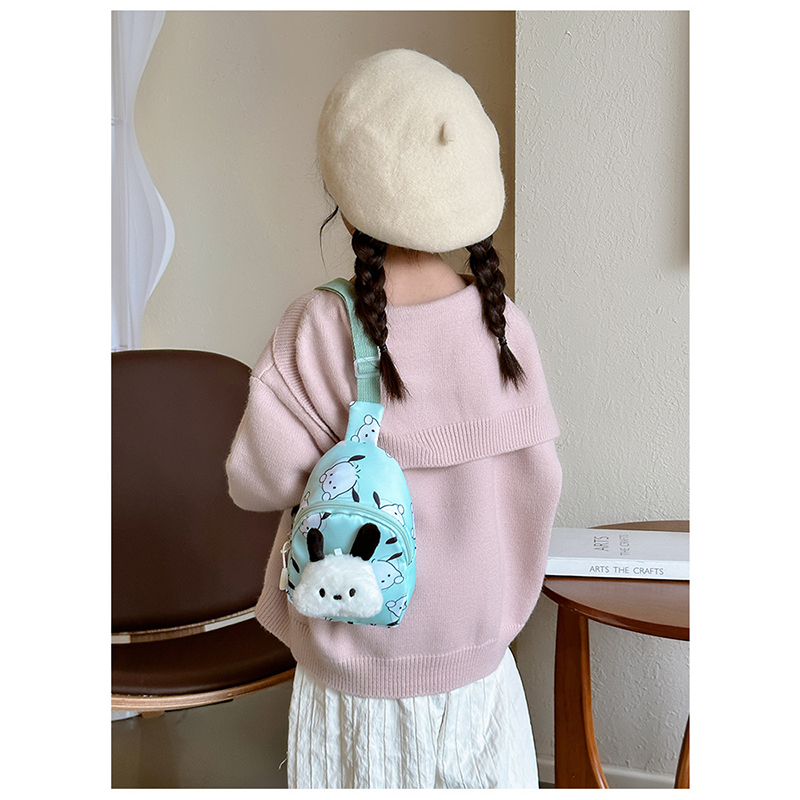 Детская сумка TD-34 Kuromi с аниме через плечо на одно отделение с ремешком Turquoise