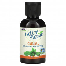 Стевія, Better Stevia, Now Foods, рідкий підсолоджувач з нульовою калорійністю, оригінал, 59 мл