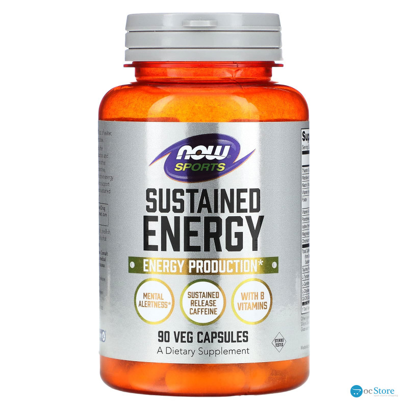 Енергетична формула, Sustained Energy, NOW Foods, 90 вегетаріанських капсул