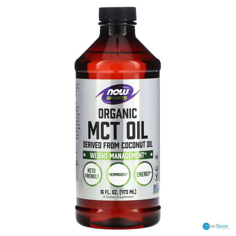 Олія МСТ, MCT Oil, Now Foods, Sports, органік, 473 мл